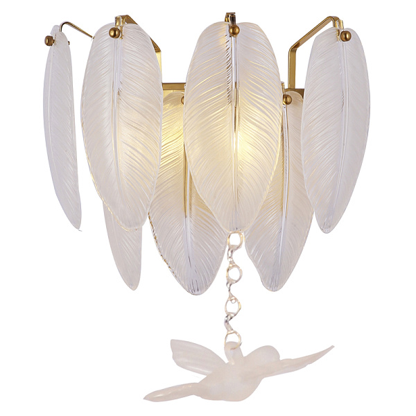 Бра с перьями из полупрозрачного стекла Songbirds Loft-Concept 44.2554-3