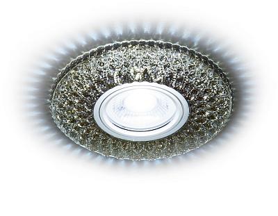 Встраиваемый точечный светильник MR16 с LED подсветкой Ambrella Light S333 BK/CLD