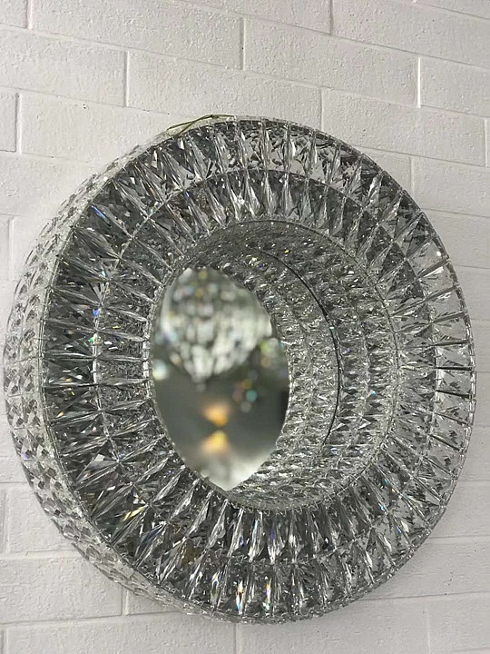 Хрустальное зеркало с подсветкой L'Arte Luce Luxury Spiridon L27726
