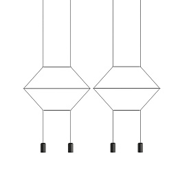 Подвесной светильник Vibia Wireflow Lineal Pendant Light 4 Loft Concept 40.2172