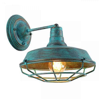 Бра Wall lamp DARK CAGE turquoise vintage 44.430 Loft-Concept