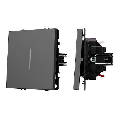 Механизм выключателя одноклавишный непроходной Arlight LED SWT-NOBE-MK01-SFPL-L-GR (230V, 10A) 05426