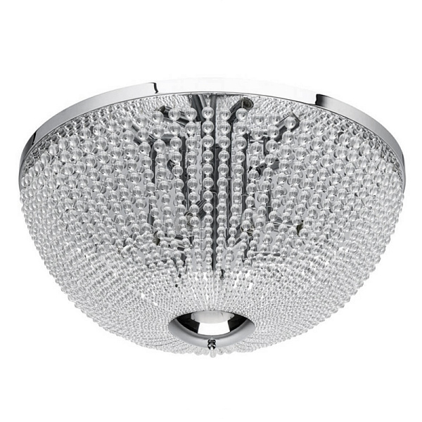 Потолочный светильник Virginia Clear Beads ceiling Chrome L | диаметр 90 см