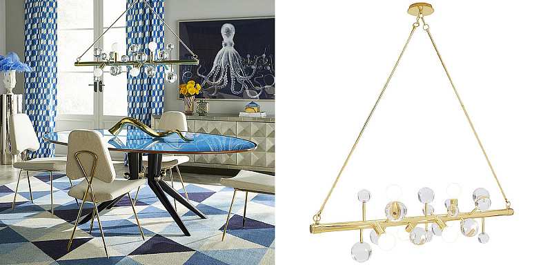 Люстра Jonathan Adler SIX-LIGHT LINEAR CHANDELIER Clear Loft-Concept 40.6172