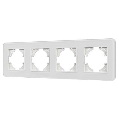 Рамка на 4 поста стеклянная Arlight FRM-OMALI-GS-4-WH 049700