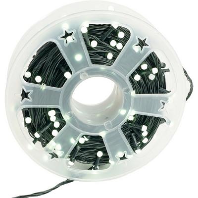 Светодиодная гирлянда на бобине линейная 50м + 3м 5000К, c питанием от сети, зеленый шнур Feron CL98