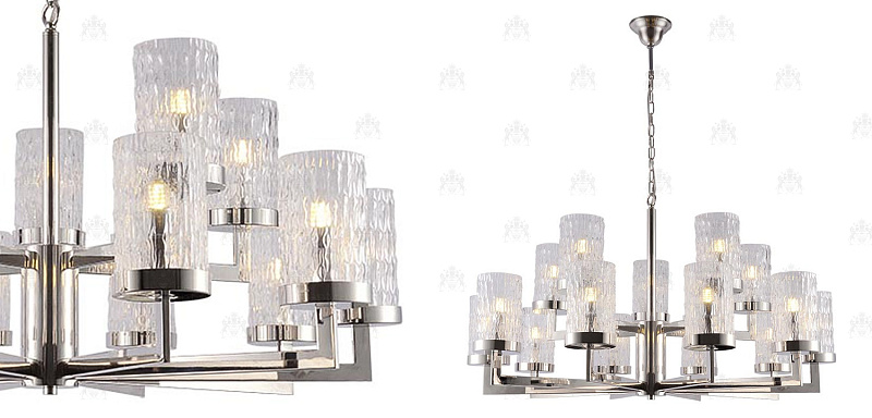 Люстра Estebe Glass Nickel Chandelier 14 40.4780-3