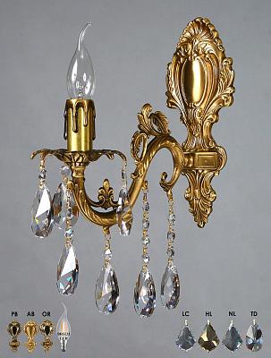 Бра Ambiente  2118/1 AB Leaf crystal