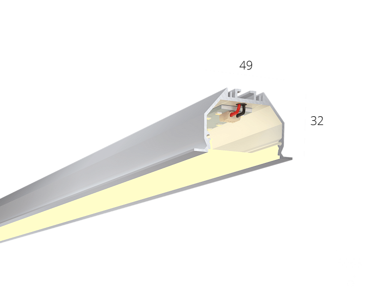 Линейный светильник LINE 4932 IN (Anod/3000mm/LT70 — 3K/62W)