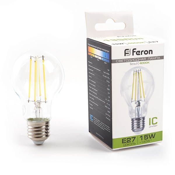Лампа светодиодная Feron LB-615 Шар E27 15W 175-265V 4000K