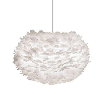 Люстра из перьев Plumage White | диаметр 55 см AMG007652