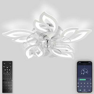 Светодиодная люстра с вентилятором, пультом ДУ 100W, белый Natali Kovaltseva LED LAMPS 81488