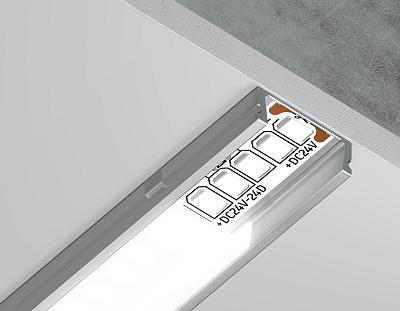 Алюминиевый профиль накладной 15.5*6 для светодиодной ленты до 11мм Ambrella Light GP1700AL