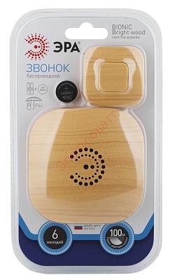 Звонок ЭРА BIONIC Bright wood беспроводной Б0018089