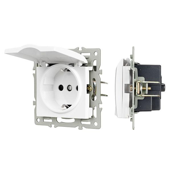 Механизм розетки влагозащищённый Arlight SCT-MCP-PL-WH (250V, 16A) 043745
