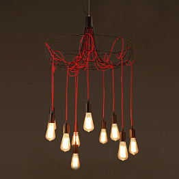 Люстра Blood Wire Chandelier Red 10 Loft Concept 40.1419