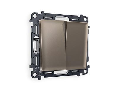 Комплект механизма 2-клавишного перекрестного выключателя Ambrella Volt ALFA MA633030