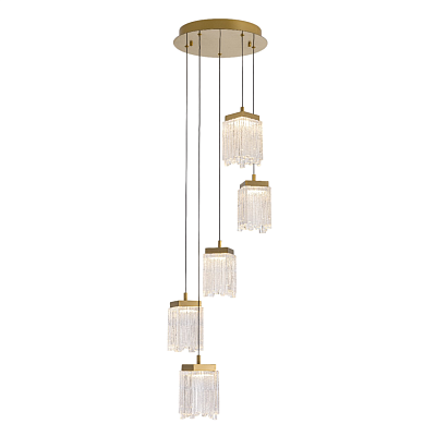Подвесной светильник MD25020403-5A2 Satin gold, LED/25.4W, 3000K dimmable Delight Collection