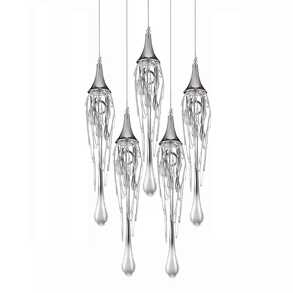 Подвесной светильник Delight Collection Goddess Tears 5R chrome