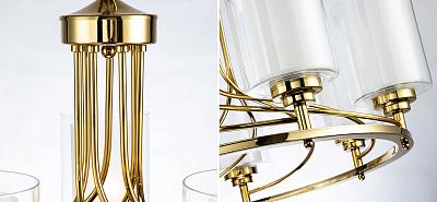 Люстра с двойными плафономи Gold Helix 7 ламп Loft-Concept 40.6188-3