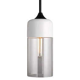 Подвесной светильник Hanglamp zwart glas White I Loft Concept 40.2208