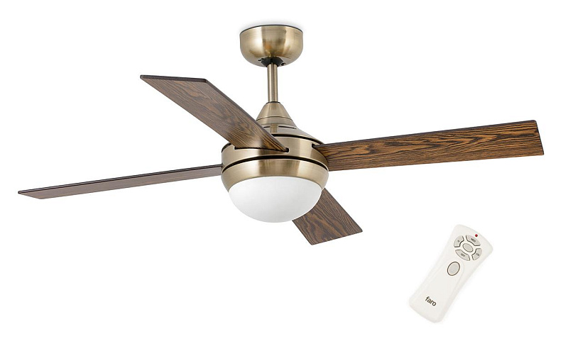 Люстра вентилятор Faro  Mini Icaria Old Gold  33695FAR
