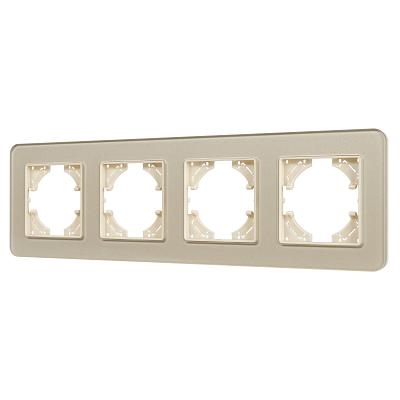Рамка на 4 поста стеклянная Arlight FRM-OMALI-SFGS-4-GD 049719