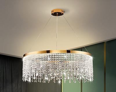 Хрустальная дизайнерская люстра от A|H lounge crystal D80 AMG007515