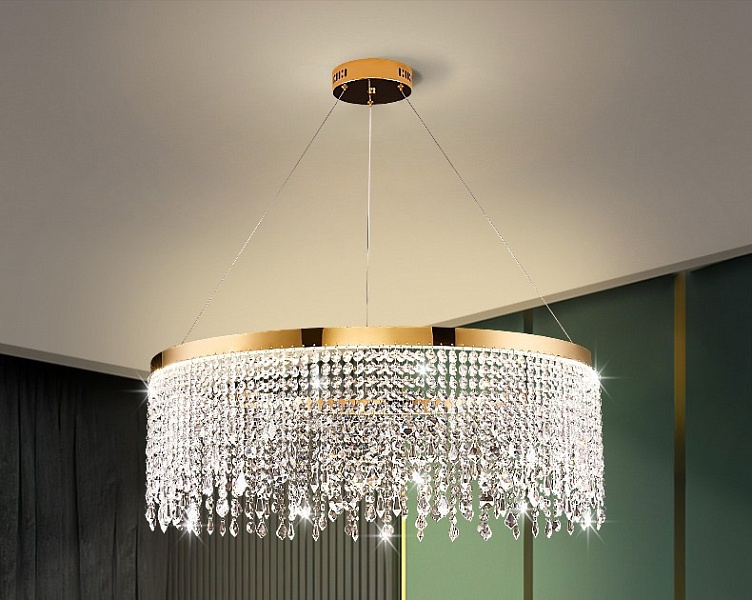 Хрустальная дизайнерская люстра от A|H lounge crystal D80 AMG007515