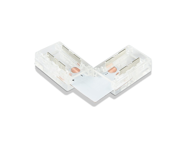 Соединитель угловой L для светодиодной ленты COB 8mm 12/24V (2 конт.) GS6851 (5шт)