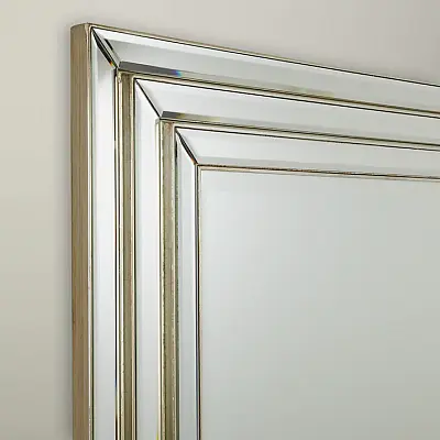 Зеркало в раме "Пасадена" Silver LouvreHome LHVM07S
