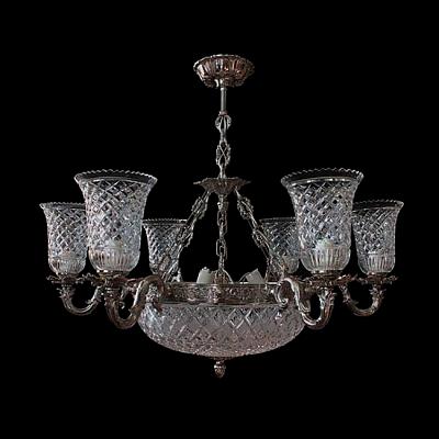 Люстра из хрусталя ХН-О-6+3 ВКА Орнамент Никель