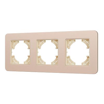 Рамка на 3 поста алюминиевая Arlight FRM-AKIRY-SFAL-3-GD 049742