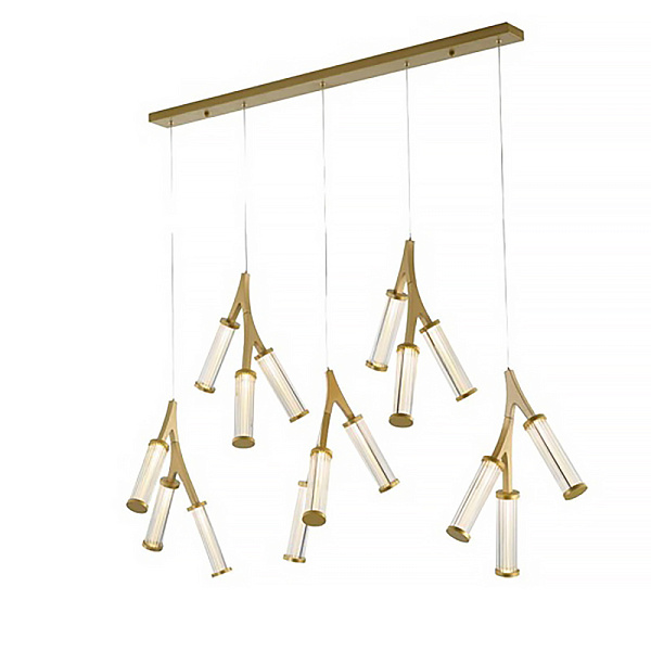 Люстра Cylinder Branches Chandelier Gold 15