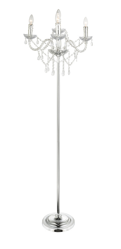 Торшер GLOBO 63128-4S, хром, прозрачный, E14, 4x40W