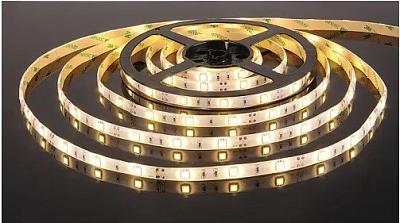 Светодиодная лента Эра 14,4W/m 60LED/m 5050SMD теплый белый 5M LS5050-60LED-IP20-WW-5m C0043046