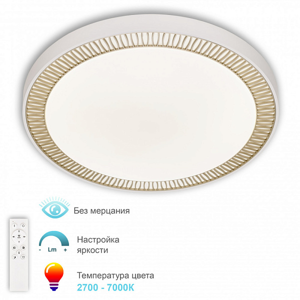 Люстра 3306.B256-450 White/Gold APL LED