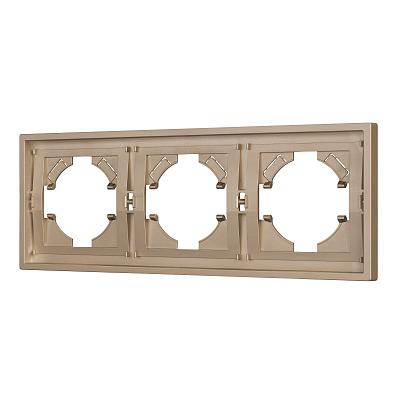 Рамка пластиковая на 3 поста Arlight FRM-TENDO-PL-3-GD 053846
