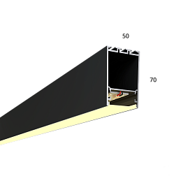 Линейный светильник LINE 5070 (RAL9005/2500mm/LT70 — 3K/52W)
