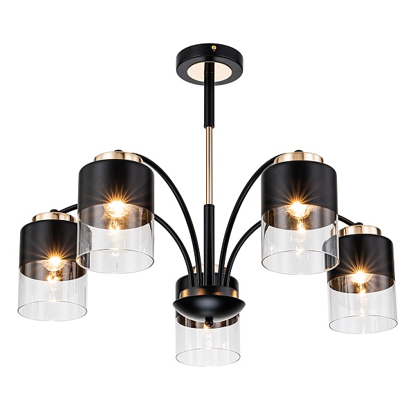 Светильник на штанге Escada 2121/5P E27*40W Black/Gold