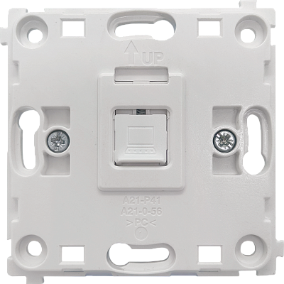 Механизм розетки RJ45 White одиночная с центральным расположением, cat.6/ClassE-8, серия DA DA16300