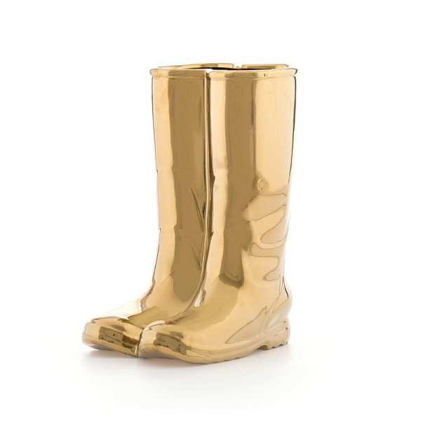 Подставка для зонтов и тростей Seletti Rainboots gold 10066 ORO