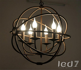 Светильник Loft Industry Circle Cage Candle