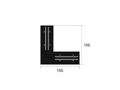 Соединительный элемент 6063 TrackLine Edgeless (L/RAL9005)