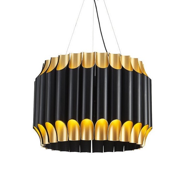 Люстра GALLIANO ROUND SUSPENSION LIGHT by DELIGHTFULL Black | Диаметр 80 см