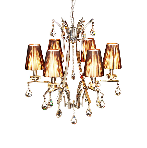 Подвесная люстра Lumina Deco Glamour LDP 66247-6 BR+CHR