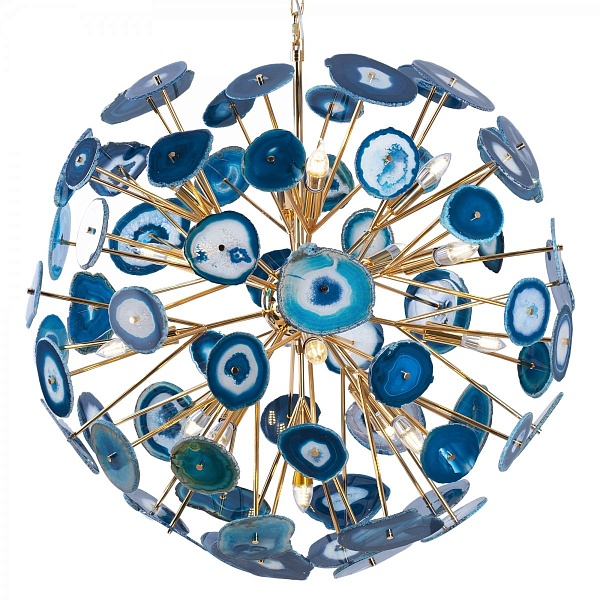 Люстра BRANQUINHO CHANDELIER AGATE blue | диаметр 85 см