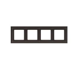 Рамка 4 постовая коричневая омбре LIREGUS RETRO 29-046