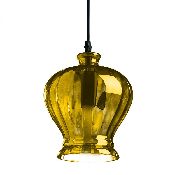 Подвесной светильник Geometry Glass Amber Bell Pendant Loft Concept 40.1968