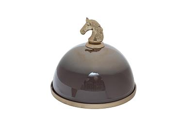 69-22295 Блюдо с крышкой декоративное "Лошадь (Horse)" d26*Н25.5см